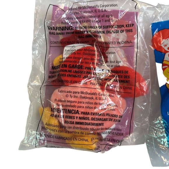 1999 McDonalds Ty Teeny Beanie Baby Full Set 12 Factory Sealed Tags Plush Stuffy - Picture 8 of 13